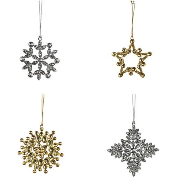 CG Hunter Holiday‎ Collection Assorted Jewelled Acrylic & Glass Set-of-4 4-in